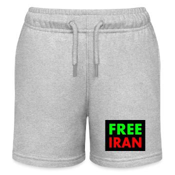 Free iran - Short de jogging enfant bio Stanley/Stella - gris chiné - Devant
