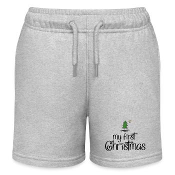 Mon premier Noël - Short de jogging enfant bio Stanley/Stella - gris chiné - Devant