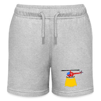 Hubschrauber Geburtstag 4 - Kinder Organic Joggingshorts Mini Bolter von Stanley/Stella - Grau meliert - Vorne