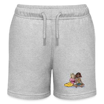 Amour et Paix - Short de jogging enfant bio Stanley/Stella - gris chiné - Devant