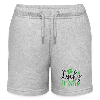 Design Lucky Irish - Short de jogging enfant bio Stanley/Stella - gris chiné - Devant