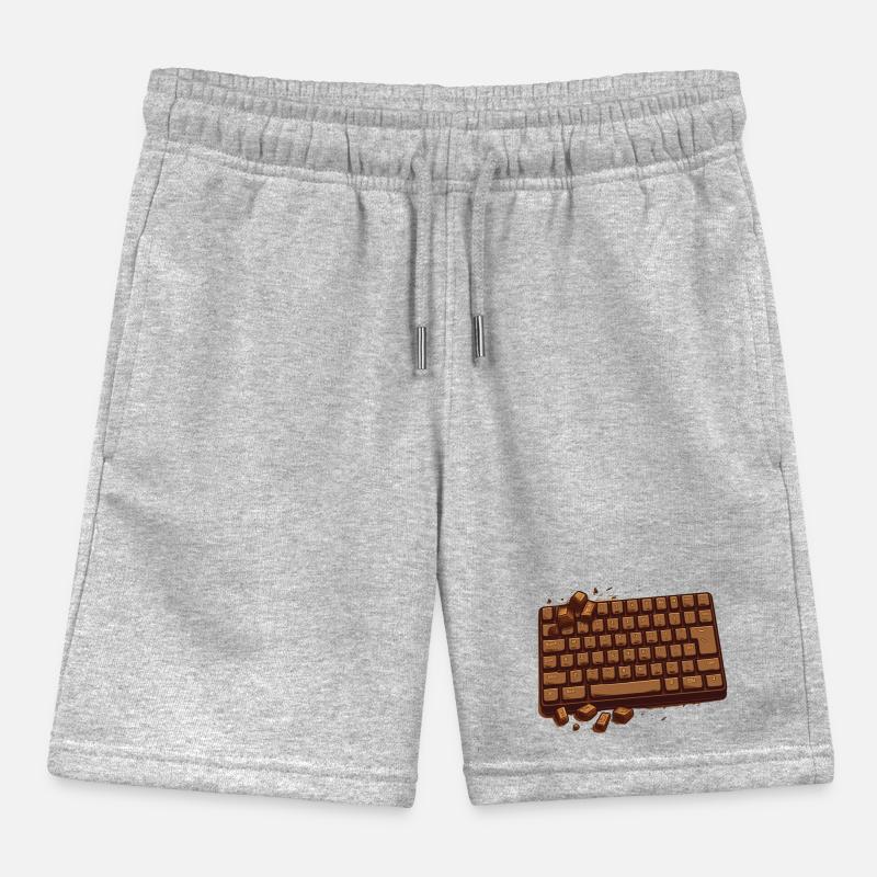 Clavier Chocolat PC Nerd wasd Touches Chocolat Short de jogging enfant bio Stanley/Stella