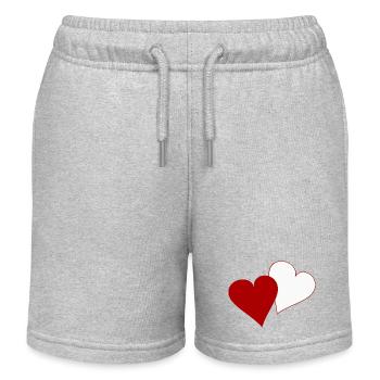 Herz - Kinder Organic Joggingshorts Mini Bolter von Stanley/Stella - Grau meliert - Vorne