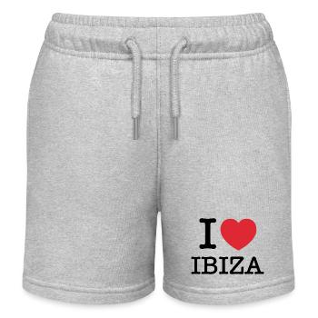 J’aime Ibiza | Ibiza | I Heart Ibiza | Espagne - Short de jogging enfant bio Stanley/Stella - gris chiné - Devant