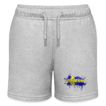 Suède Suède Scandinavie Pays nordiques Viking Europe - Short de jogging enfant bio Stanley/Stella - gris chiné - Devant