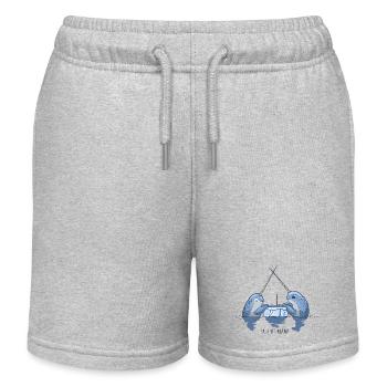 Bataille narval - Short de jogging enfant bio Stanley/Stella - gris chiné - Devant