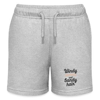 windy waves - Kinder Organic Joggingshorts Mini Bolter von Stanley/Stella - Grau meliert - Vorne