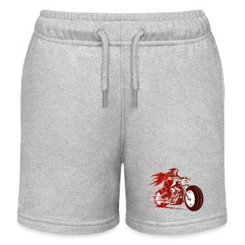 RIDER'S SKULL - Kids Organic Sweat Shorts by Stanley/Stella - heather grey - Front