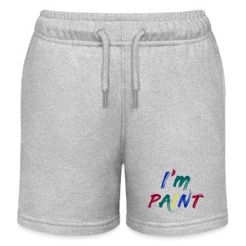 I'M PAINT - I Love to Finger Paint – Fingerfarben - Kinder Organic Joggingshorts Mini Bolter von Stanley/Stella - Grau meliert - Vorne