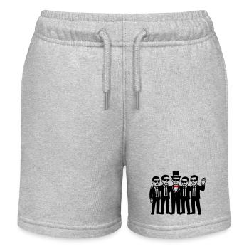 Junggesellen Team Bräutigam - Kinder Organic Joggingshorts Mini Bolter von Stanley/Stella - Grau meliert - Vorne
