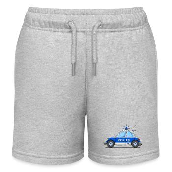 Polizeiauto Polis Blau - Kinder Organic Joggingshorts Mini Bolter von Stanley/Stella - Grau meliert - Vorne