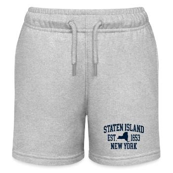 Sport Athletic New york Université Vintage - Short de jogging enfant bio Stanley/Stella - gris chiné - Devant