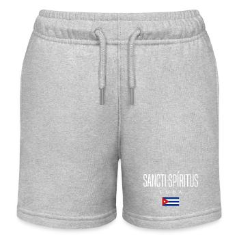 Sancti Spíritus Cuba Cubans - Kids Organic Sweat Shorts by Stanley/Stella - heather grey - Front