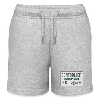 Controller Powered by Tables & Coffee - Kinder Organic Joggingshorts Mini Bolter von Stanley/Stella - Grau meliert - Vorne