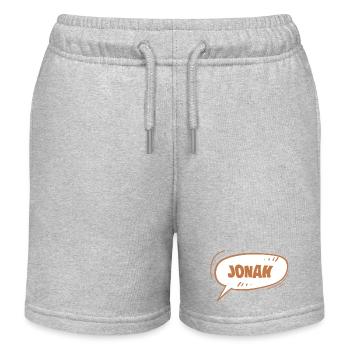 Vorname Jonah - Kinder Organic Joggingshorts Mini Bolter von Stanley/Stella - Grau meliert - Vorne
