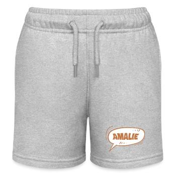 Vorname Amalie - Kinder Organic Joggingshorts Mini Bolter von Stanley/Stella - Grau meliert - Vorne