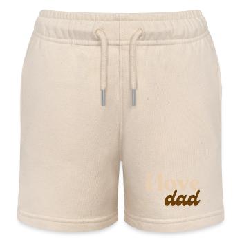 Ich liebe Papa - Kinder Organic Joggingshorts Mini Bolter von Stanley/Stella - Natur - Vorne