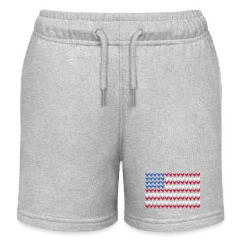 Patriotic Farmer Rooster Flock Poultry USA Pride C - Kinder Organic Joggingshorts Mini Bolter von Stanley/Stella - Grau meliert - Vorne