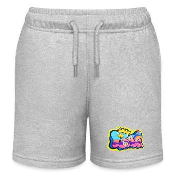 LINA GRAFFITI-NAME FÜR KIND - Kinder Organic Joggingshorts Mini Bolter von Stanley/Stella - Grau meliert - Vorne