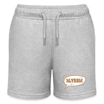 Alyssia as a given name - Kids Organic Sweat Shorts by Stanley/Stella - heather grey - Front