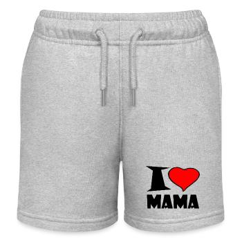 I Love Mama - Kinder Organic Joggingshorts Mini Bolter von Stanley/Stella - Grau meliert - Vorne