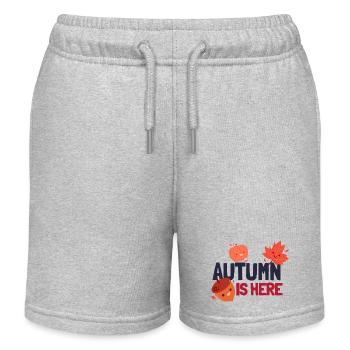 Der Herbst ist da - Kinder Organic Joggingshorts Mini Bolter von Stanley/Stella - Grau meliert - Vorne