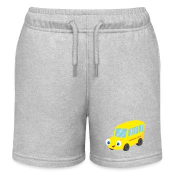 Autobus scolaire - Short de jogging enfant bio Stanley/Stella - gris chiné - Devant