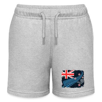 Nouvelle-Zélande Aotearoa Kiwi 11 - Short de jogging enfant bio Stanley/Stella - gris chiné - Devant