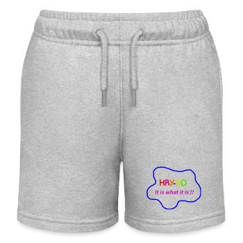 Hay-ho - Kids Organic Sweat Shorts by Stanley/Stella - heather grey - Front