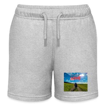 Die Reise der Liebe - Kinder Organic Joggingshorts Mini Bolter von Stanley/Stella - Grau meliert - Vorne
