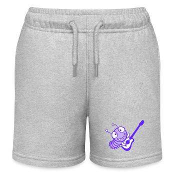 Süße Raupe Gitarre Spielen Cool Insekt Tier Musik - Kinder Organic Joggingshorts Mini Bolter von Stanley/Stella - Grau meliert - Vorne