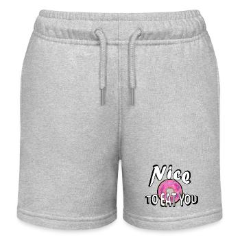Nice to eat you - Short de jogging enfant bio Stanley/Stella - gris chiné - Devant