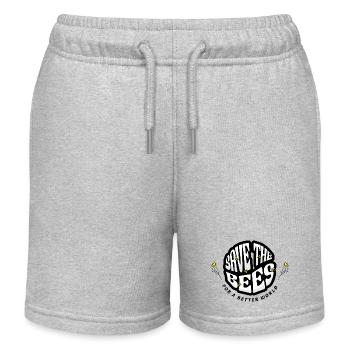 Sauvez les abeilles – Motif durable - Short de jogging enfant bio Stanley/Stella - gris chiné - Devant