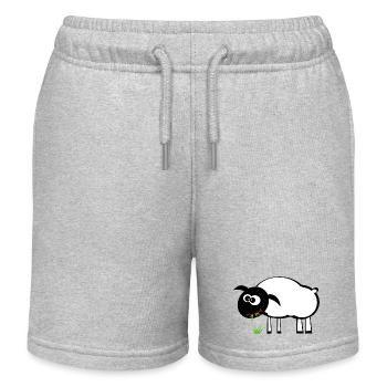 Mouton de dessin animé avec mangeur d’herbe - Short de jogging enfant bio Stanley/Stella - gris chiné - Devant
