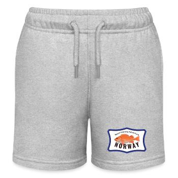 Norway Sport Fishing Adventure Rotbarsch Urlaub - Kinder Organic Joggingshorts Mini Bolter von Stanley/Stella - Grau meliert - Vorne