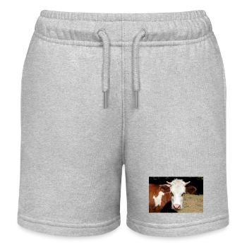 Kuh Poster - Kinder Organic Joggingshorts Mini Bolter von Stanley/Stella - Grau meliert - Vorne