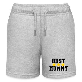 Best Mom - Mother's Day - Kids Organic Sweat Shorts by Stanley/Stella - heather grey - Front
