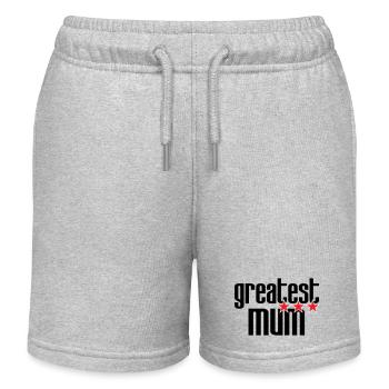 Best Mom - Mother's Day - Kids Organic Sweat Shorts by Stanley/Stella - heather grey - Front