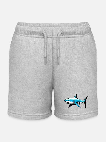 Hai - Kinder Organic Joggingshorts Mini Bolter von Stanley/Stella - Grau meliert