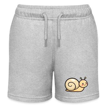 Snail - Kids Organic Sweat Shorts by Stanley/Stella - heather grey - Front