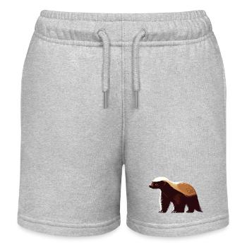 Honey badger - Kids Organic Sweat Shorts by Stanley/Stella - heather grey - Front