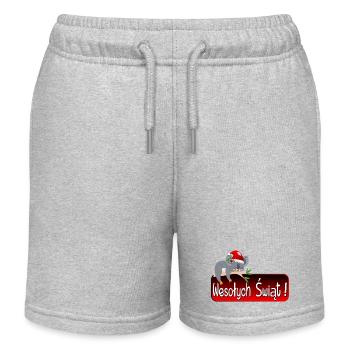 życzenia wesołych świąt - Kinder Organic Joggingshorts Mini Bolter von Stanley/Stella - Grau meliert - Vorne