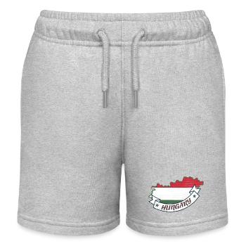 Hungary - Kids Organic Sweat Shorts by Stanley/Stella - heather grey - Front