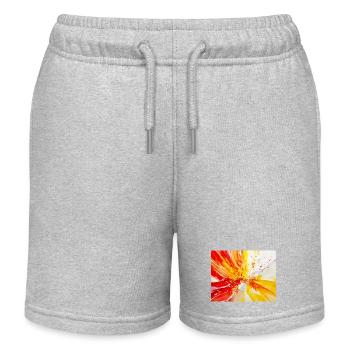 Bloem in olie - Kinder sweatshort biologisch Stanley/Stella - grijs gemêleerd - Voor