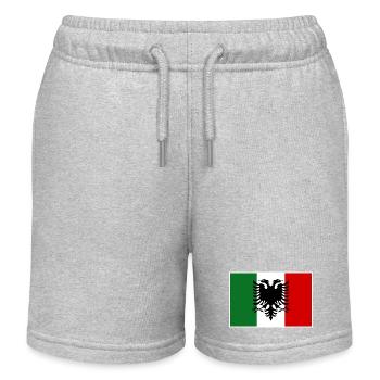 Albania Italy Arbresh Flag - Kids Organic Sweat Shorts by Stanley/Stella - heather grey - Front
