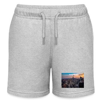 Urban evening rest - Kids Organic Sweat Shorts by Stanley/Stella - heather grey - Front