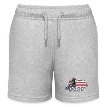 Kentucky Vereinigte Staaten Landkarte USA Souvenir - Kinder Organic Joggingshorts Mini Bolter von Stanley/Stella - Grau meliert - Vorne