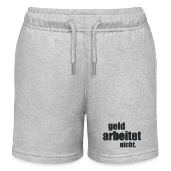 Geld arbeitet nicht. - Kinder Organic Joggingshorts Mini Bolter von Stanley/Stella - Grau meliert - Vorne