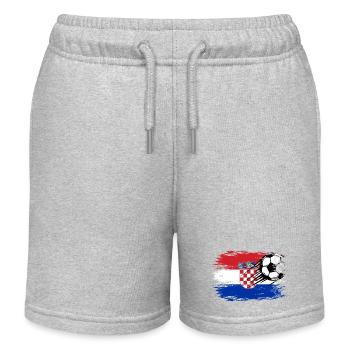 Kroatien Flagge - Kinder Organic Joggingshorts Mini Bolter von Stanley/Stella - Grau meliert - Vorne