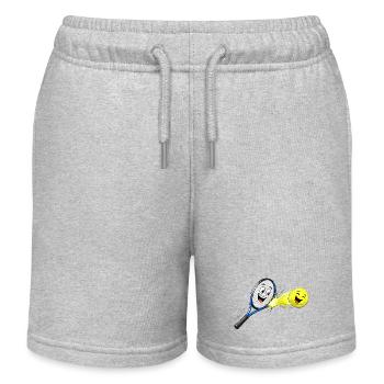 Motif joyeux du tennis - Short de jogging enfant bio Stanley/Stella - gris chiné - Devant